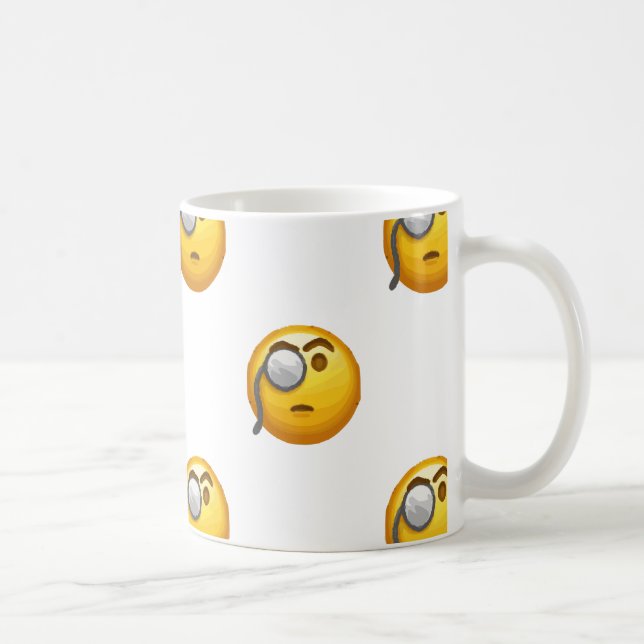 Caneca De Café monóculo emoji (Direita)