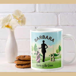 Caneca De Café Monograma 3D de Golf Gal Clubs