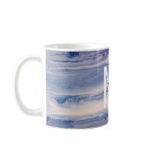 Monograma Azul E Branco