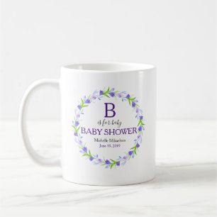 Caneca De Café Monograma B é para Chá de Bebê