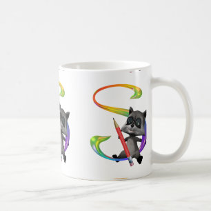 Caneca De Café Monograma bonito S de Raccon do nerd