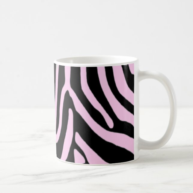 Caneca De Café Monograma cor-de-rosa-zebra da Trendy (Direita)