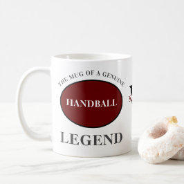 Caneca De Café Monograma da lenda do handebol Adicionar seu nome 