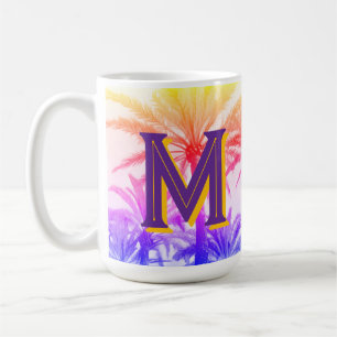 Caneca De Café monograma da palmeira