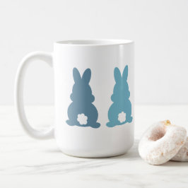 Caneca De Café monograma de coelhinho fofo Mug