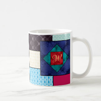 Caneca De Café Monograma de Coleta de Patches
