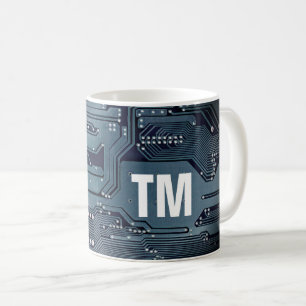 Caneca De Café Monograma de Fotografia em Negrito com Conselho de
