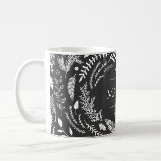 Caneca De Café Monograma de inverno para Cinzas russas