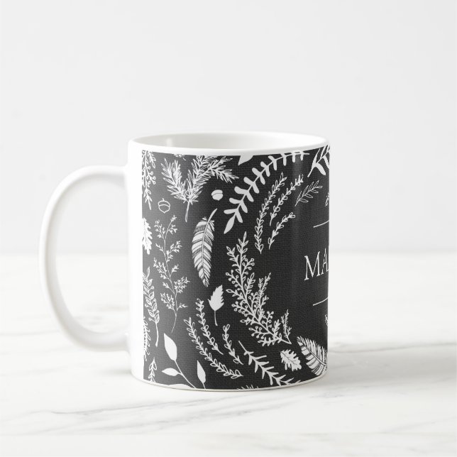 Caneca De Café Monograma de inverno para Cinzas russas (Esquerda)