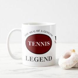 Caneca De Café Monograma de Legenda de tênis Adiciona Seu Nome An