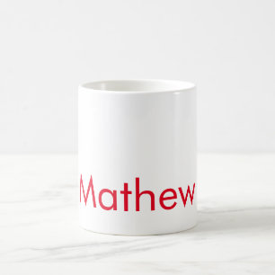 Caneca De Café monograma de letra inicial simples adicione seu no