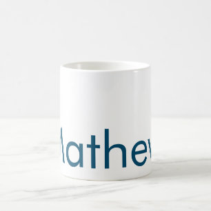 Caneca De Café monograma de letra inicial simples adicione seu no
