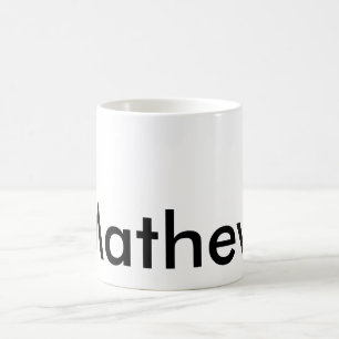 Caneca De Café monograma de letra inicial simples adicione seu no