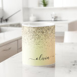 Caneca De Café Monograma de Metal Brilho Dourado Nome Glam<br><div class="desc">Caneca ou Xícara de Café com Monograma e Inicial em Metal Brilhante Dourado com Brilho e Efeito de Folha Falsa Escovada. Isso faz o presente perfeito para alguém que ama luxo e estilos chiques para aniversário de sweet 16, casamento, chá de noiva, aniversário de casamento, chá de bebê ou despedida...</div>