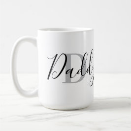 Caneca De Café Monograma de Papai Cinza