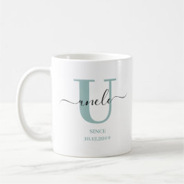 Caneca De Café Monograma de Script Elegante