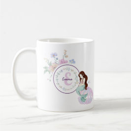 Caneca De Café Monograma de Sereias Quimônicas