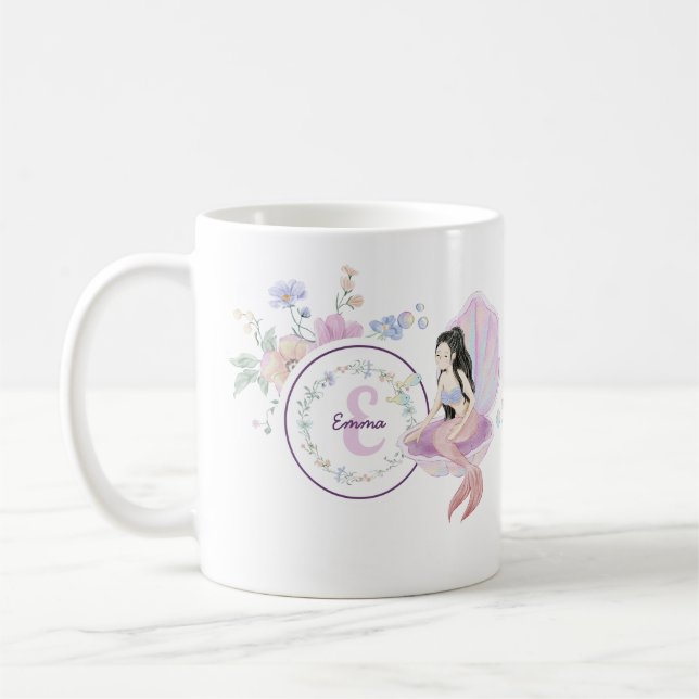 Caneca De Café Monograma de Sereias Quimônicas (Esquerda)