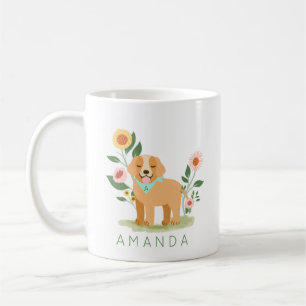Caneca De Café Monograma de serviços de cuidados com animais de