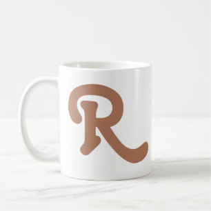 Caneca De Café Monograma de Tipografia Moderna