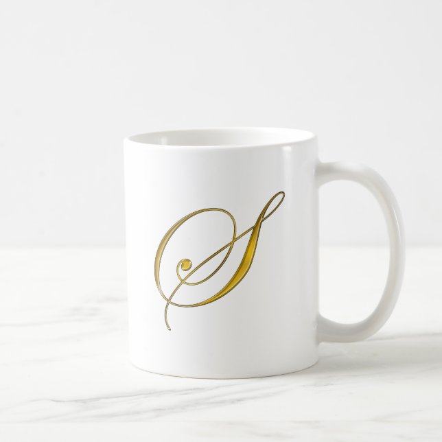 Caneca De Café Monograma Dourado S (Direita)