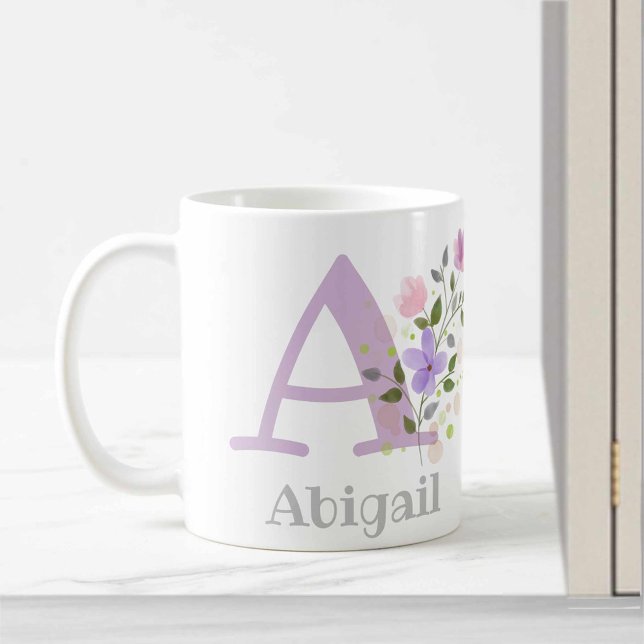 Caneca De Café Monograma e Christian Name Abigail Coffee Mug (Criador carregado)
