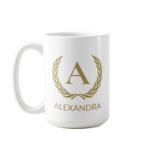 Monograma e designação de ouro Elegante