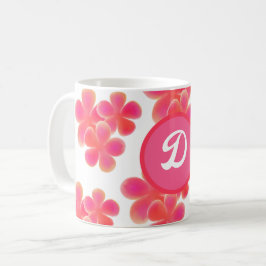 Caneca De Café monograma elegante mínimo bestfriendever Botânico