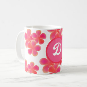 Caneca De Café monograma elegante mínimo bestfriendever Botânico