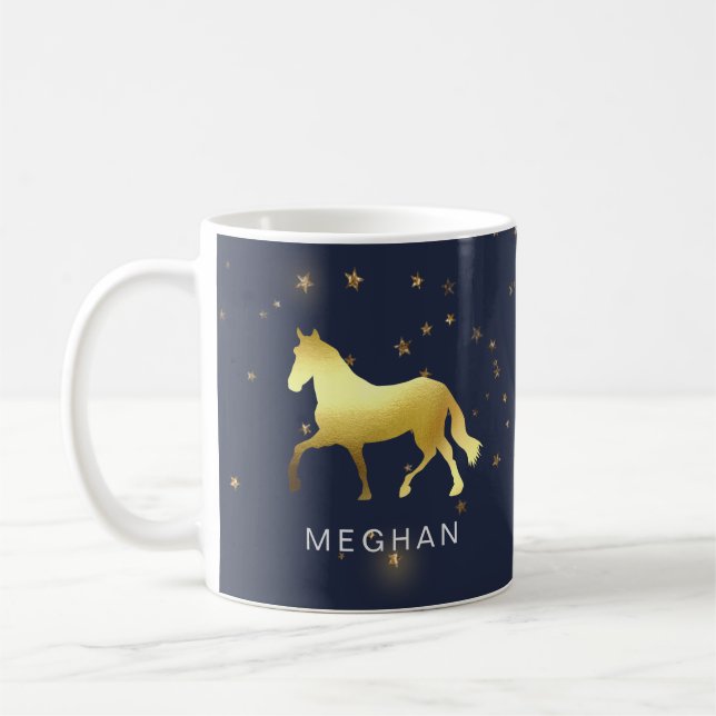 Caneca De Café Monograma equestriado de ouro (Esquerda)