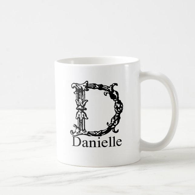 Caneca De Café Monograma extravagante: Danielle (Direita)