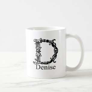 Caneca De Café Monograma extravagante: Denise