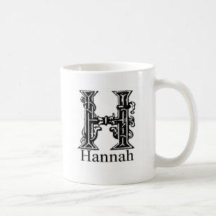 Caneca De Café Monograma extravagante: Hannah