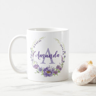 Caneca De Café Monograma - letra A, personalizada