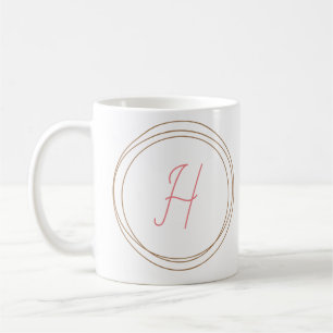 Caneca De Café Monograma - Letra "H"