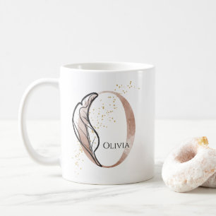 Caneca De Café Monograma - Letra Moderna Inicial O Boho Personali