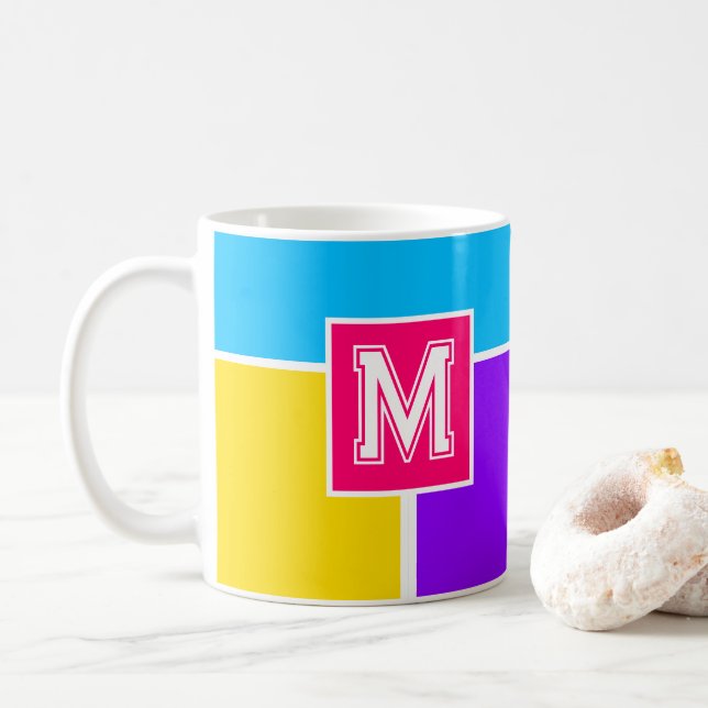 Caneca De Café Monograma Luxuoso (Com Donut)
