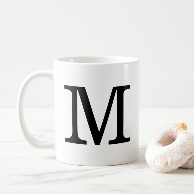 Caneca De Café Monograma M Clássico Mug, 11 oz (Com Donut)