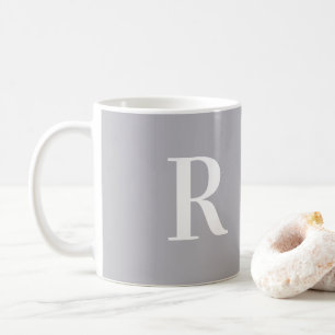 Caneca De Café Monograma mínimo Cinzas modernas