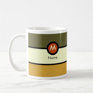 Caneca De Café Monograma Moderno Café Mug