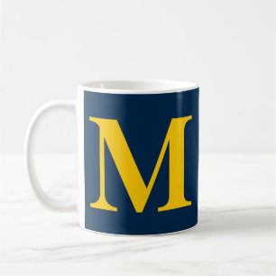 Caneca De Café Monograma Moderno Letra Inicial Simples Monogramad
