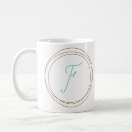 Caneca De Café Monograma Mug "F"