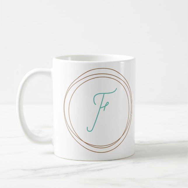 Caneca De Café Monograma Mug "F" (Esquerda)