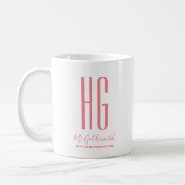 Caneca De Café Monograma Personalizado