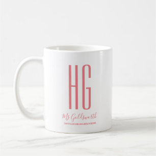 Caneca De Café Monograma personalizado