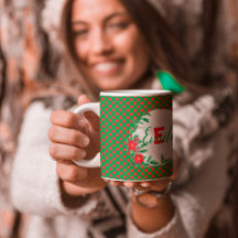 Monograma Personalizado Botânico do Bolinhas verme