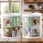 Caneca De Café Monograma Personalizado de Colagem de Fotografias<br><div class="desc">Apresentando nossa caneca de pata de amor moderna e na moda, o presente perfeito para qualquer amante de cachorro! Esta caneca apresenta uma moderna colagem personalizada de fotos e a mensagem personalizada para mostrar seu amor pelo seu amigo peludo. Como mãe de cachorro ou pai, não há nada melhor do...</div>