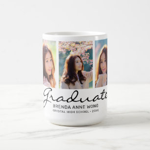 Caneca De Café Monograma Personalizado de Fotografias Moderno do