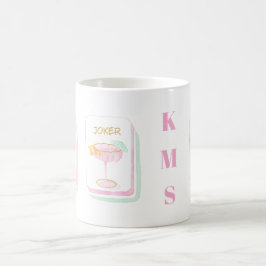 Caneca De Café Monograma Personalizado de Mahjong de Palm Beach