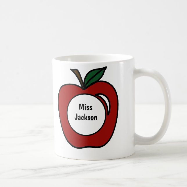 Caneca De Café Monograma Personalizado de Oferta-Apple (Direita)